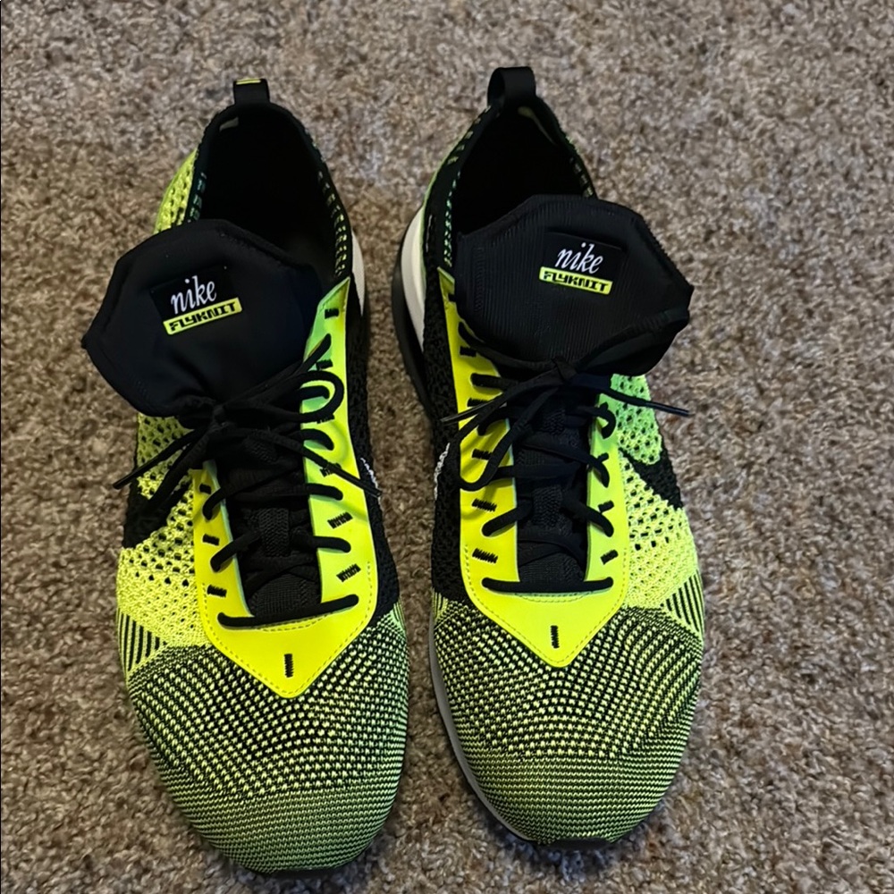 Nike Air Max Flyknit Racer Volt Yellow and Black Sneakers